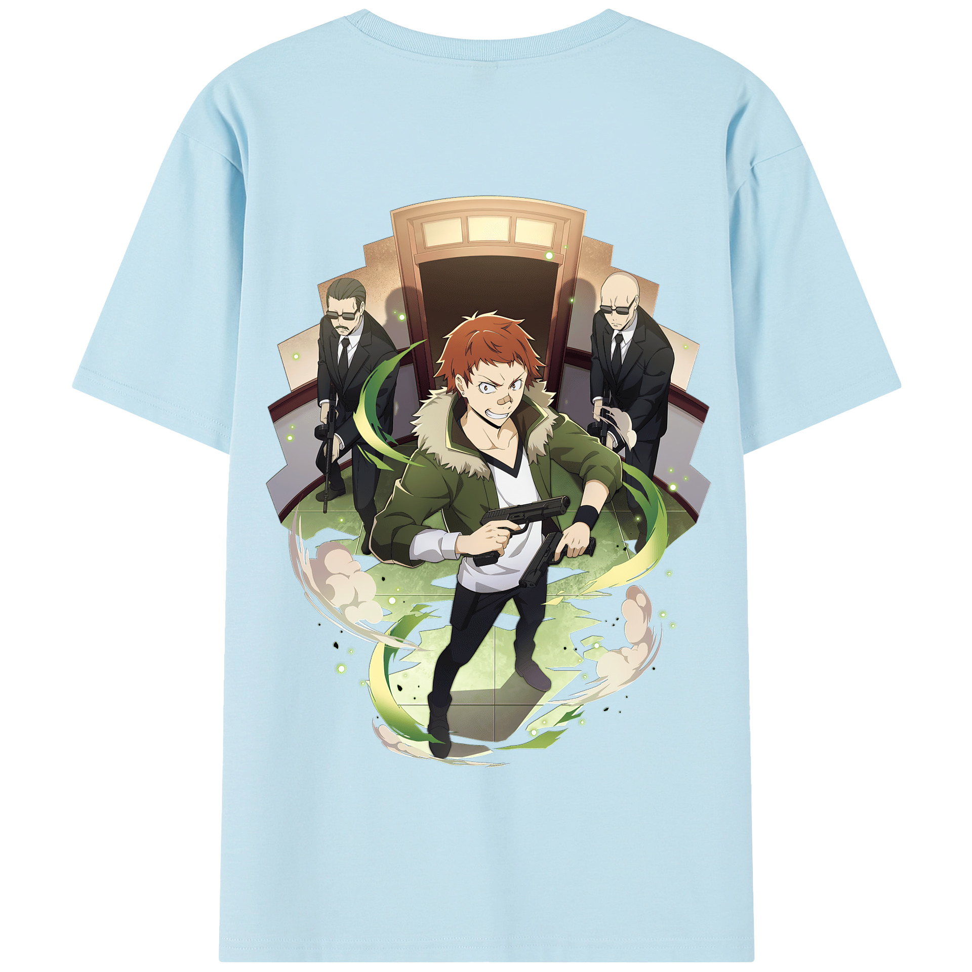 （画像用） 文豪ストレイドッグス Bungo Stray Dogs 綿100％半袖Tシャツ（背面プリント）
